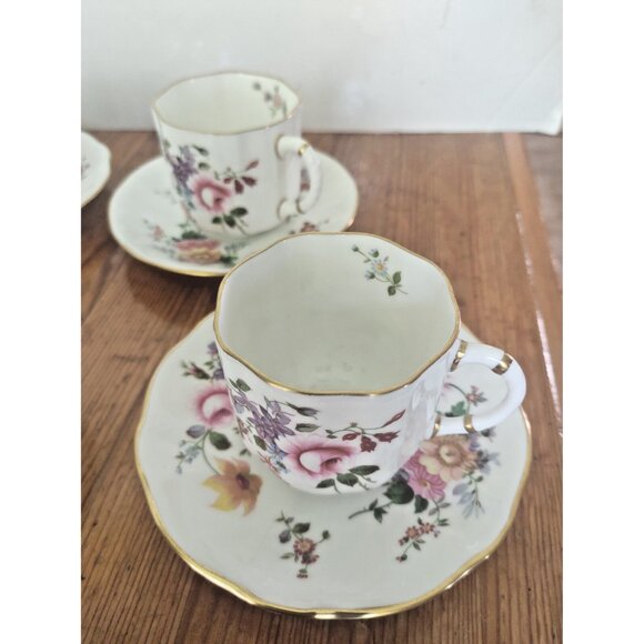 Vintage Royal Crown Derby "Derby Posies" Demitasse Cups & Saucer set of 5 - Picture 16 of 16
